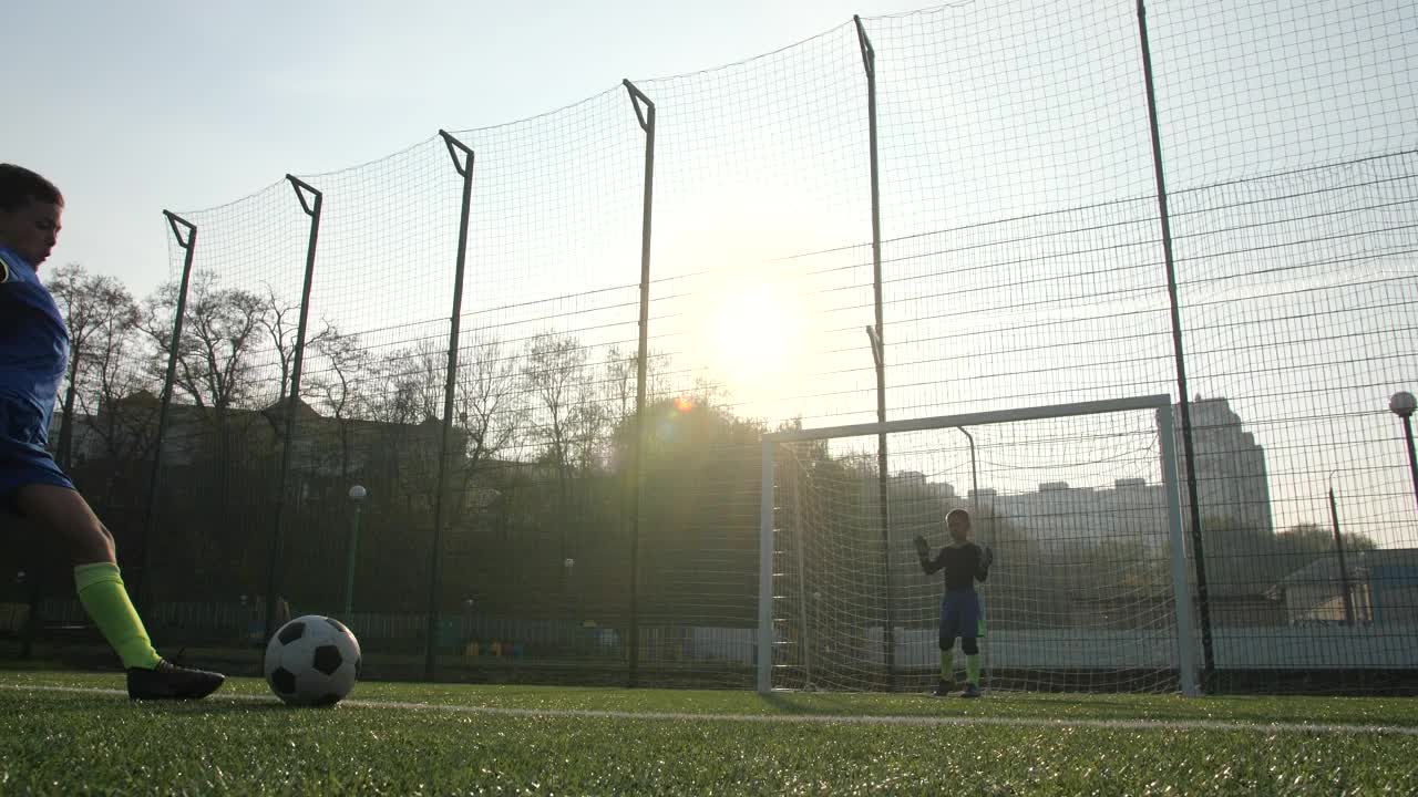 Stock Footage Young Boy Scoring A Goal Live Wallpaper Free