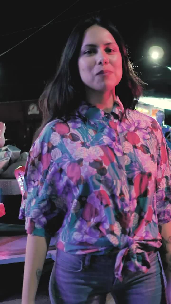Stock Footage Woman In A Floral Shirt Dancing Live Wallpaper Free