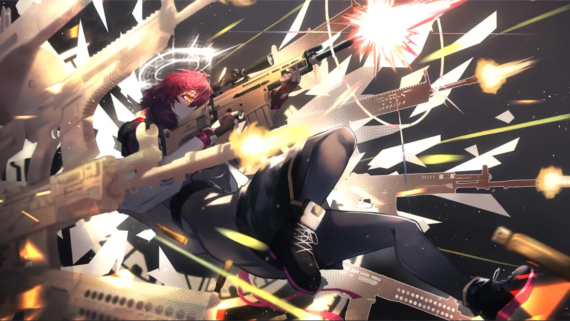 Arknights Exusiai Anime Guns Live Wallpaper