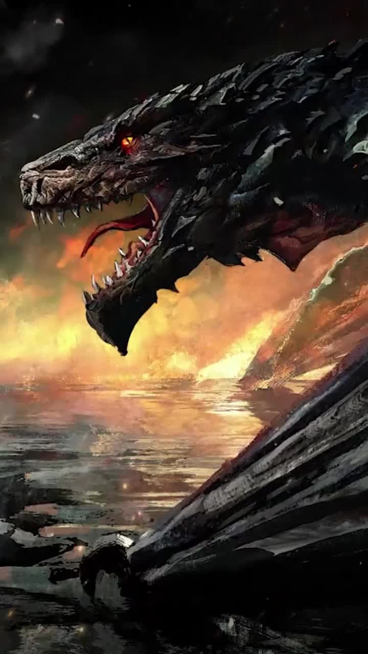 iPhone and Android Fire Dragon Fantasy Live Phone Wallpaper