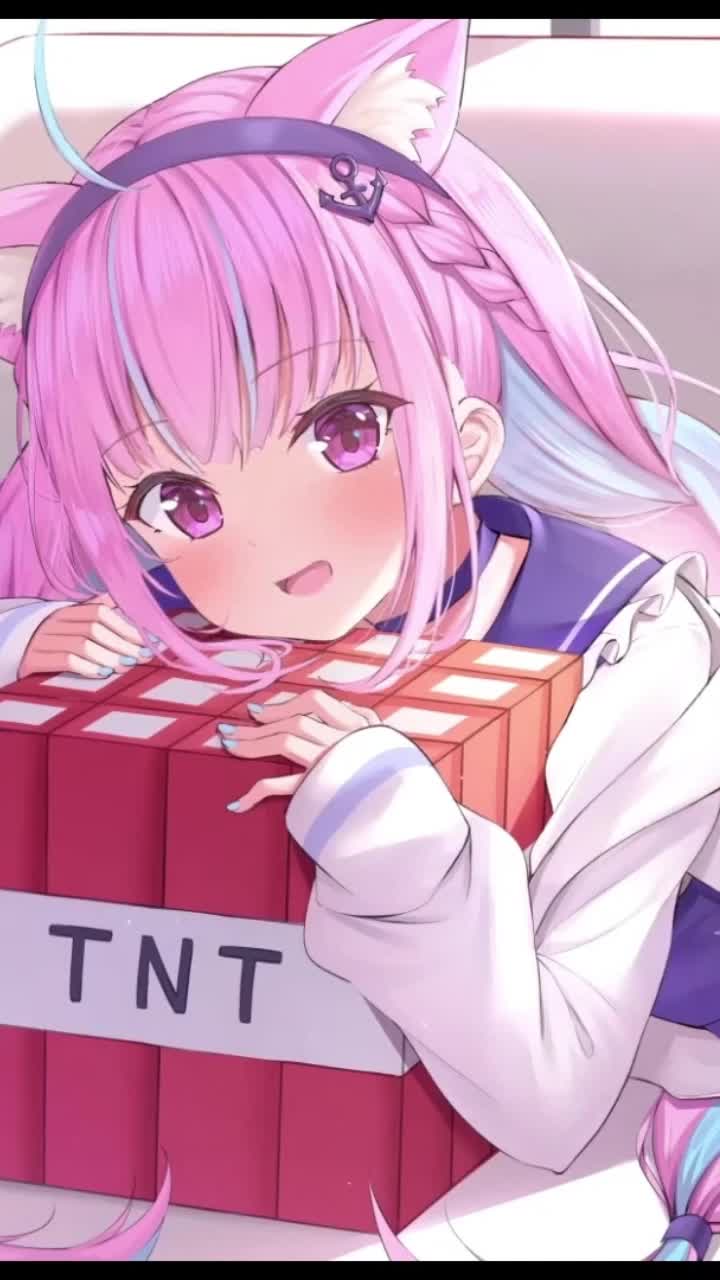 iPhone and Android Minato Aqua Virtual Youtuber Live Phone Wallpaper