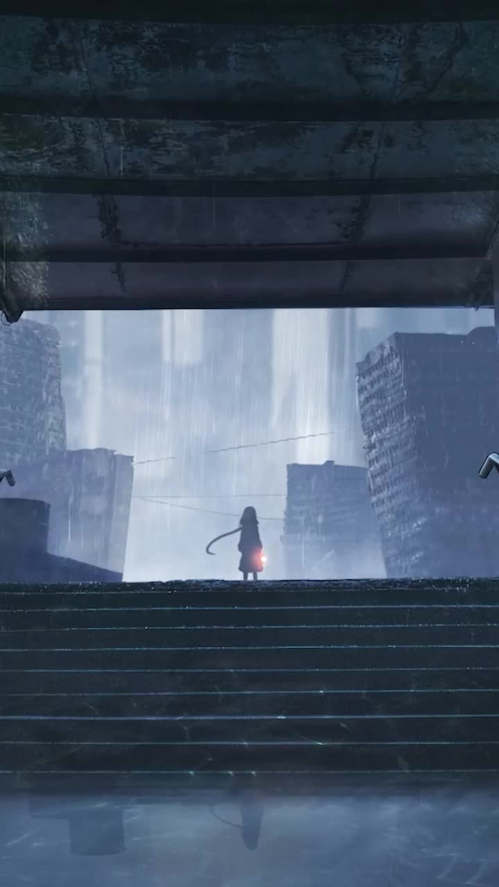 Live Phone Lonely Girl In Ruined City Anime Wallpaper For iPhone And Android