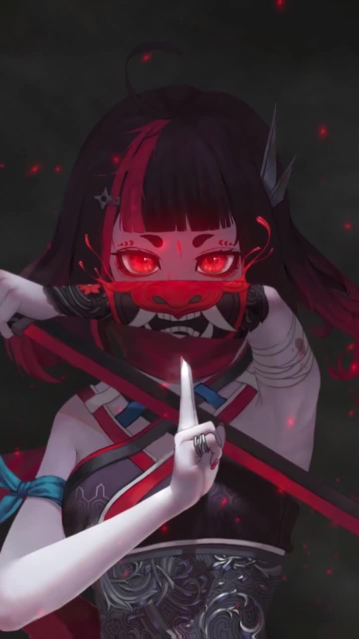 iPhone and Android Ninja Girl Warrior Live Phone Wallpaper