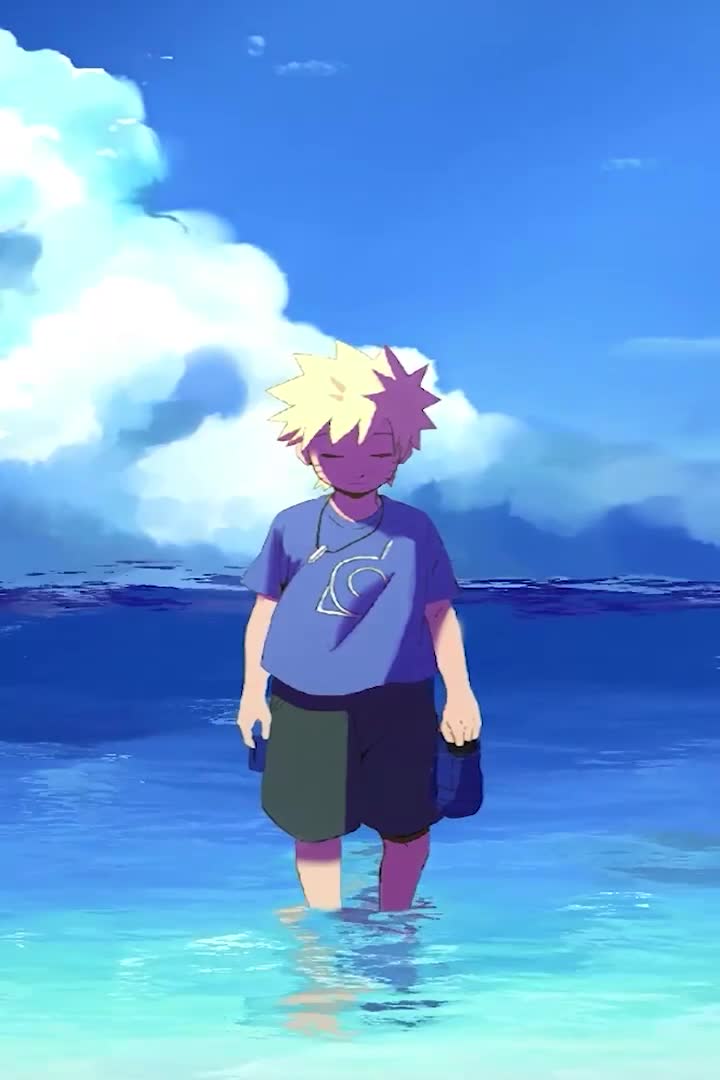 Kid Naruto Beach iphone lock screen wallpaper