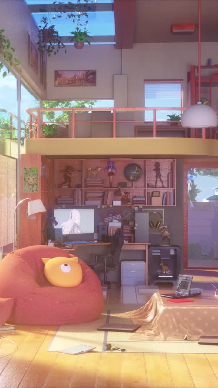 Live Phone Living Room Anime Wallpaper For iPhone And Android