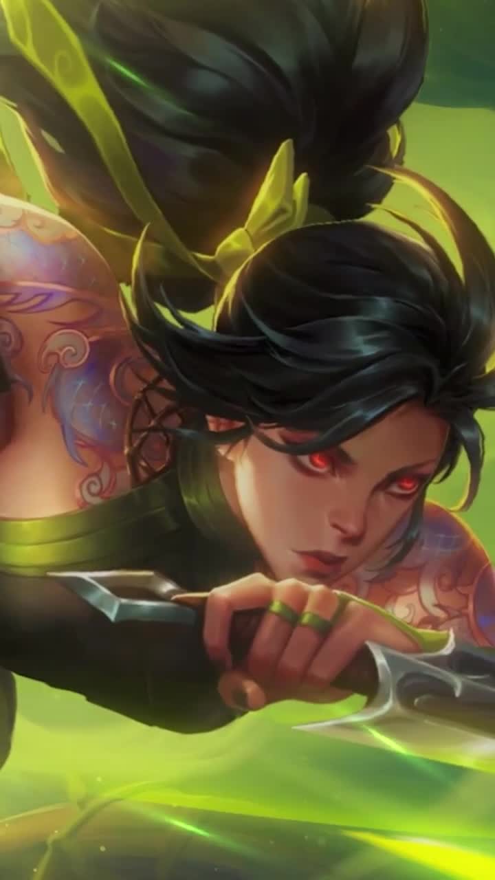 Android  iOS iphone Mobile Akali League Of Legends Attack Free Live Wallpaper