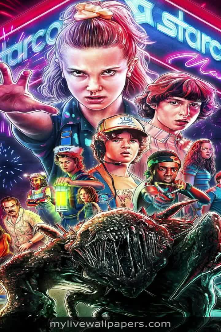 Cool Stranger Things Season 3 Live Phone Wallpaper