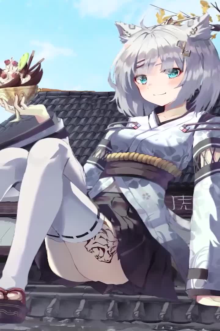 Anime Catgirl For iPhone Wallpaper