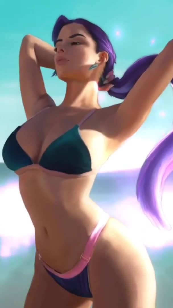 Summer Neon Pink Girl Live Wallpaper For Phone
