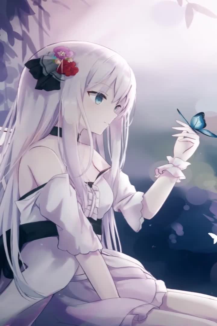 Butterfly Girl Anime Iphone Wallpaper