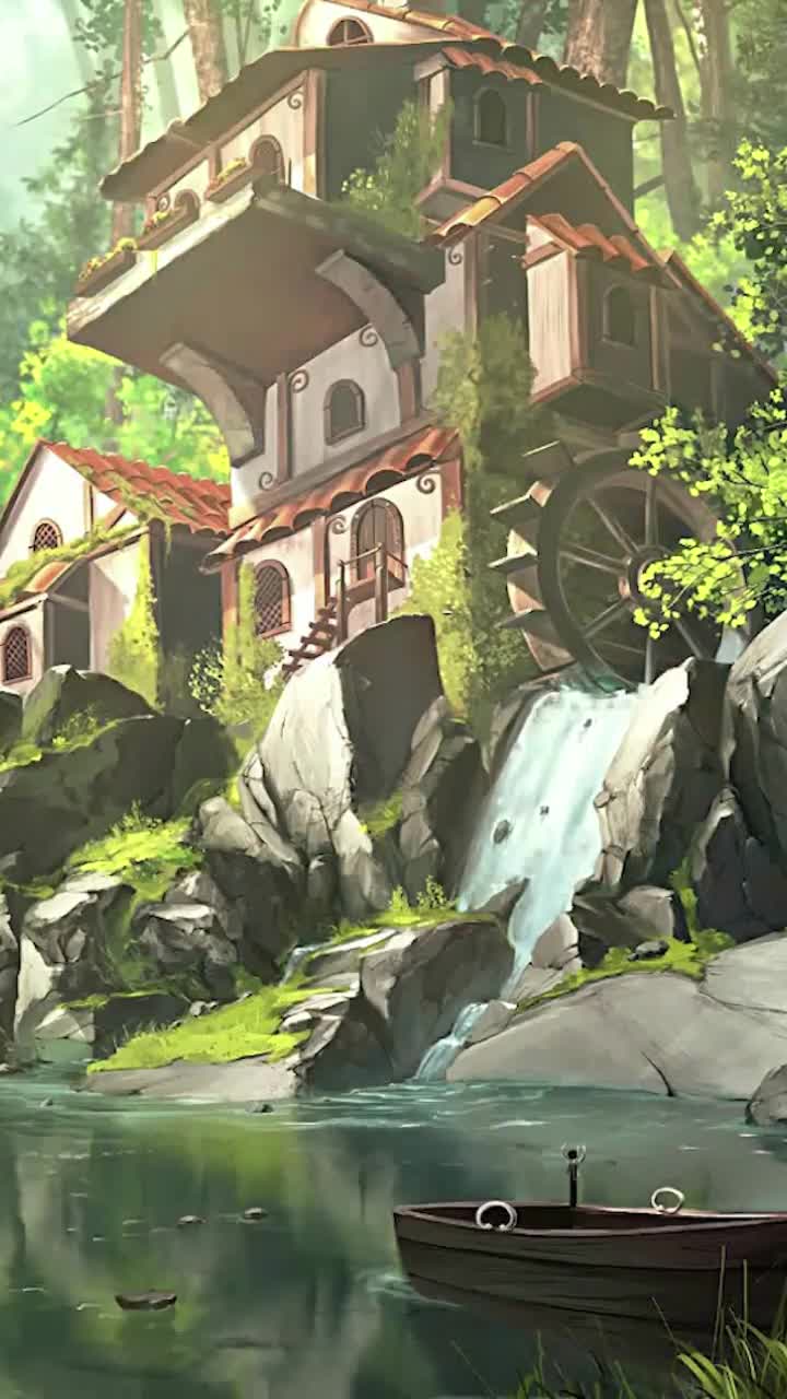 Android  iOS iphone Mobile Village Inside Forest Free Live Wallpaper
