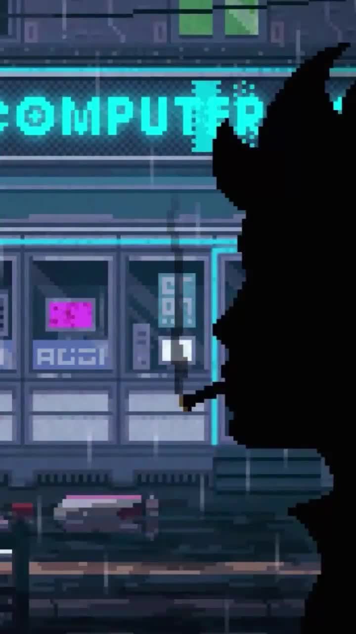 iPhone  Android Smoking Int The Rain Pixel Art Phone Live Wallpaper