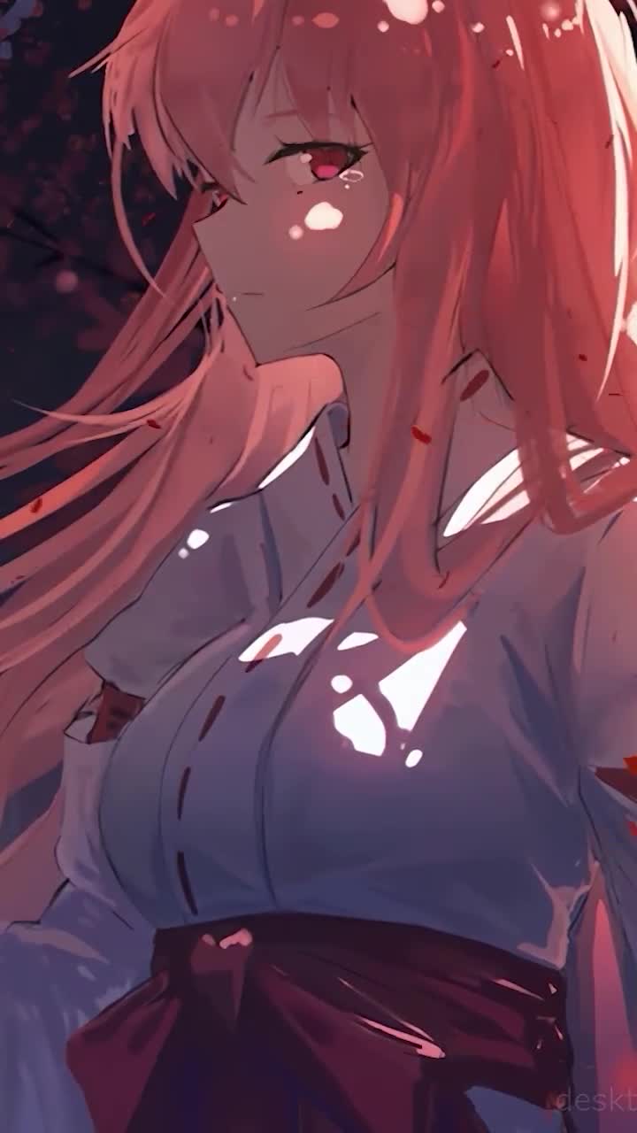 iPhone and Android Miko Shrine Maiden Phone Live Wallpaper