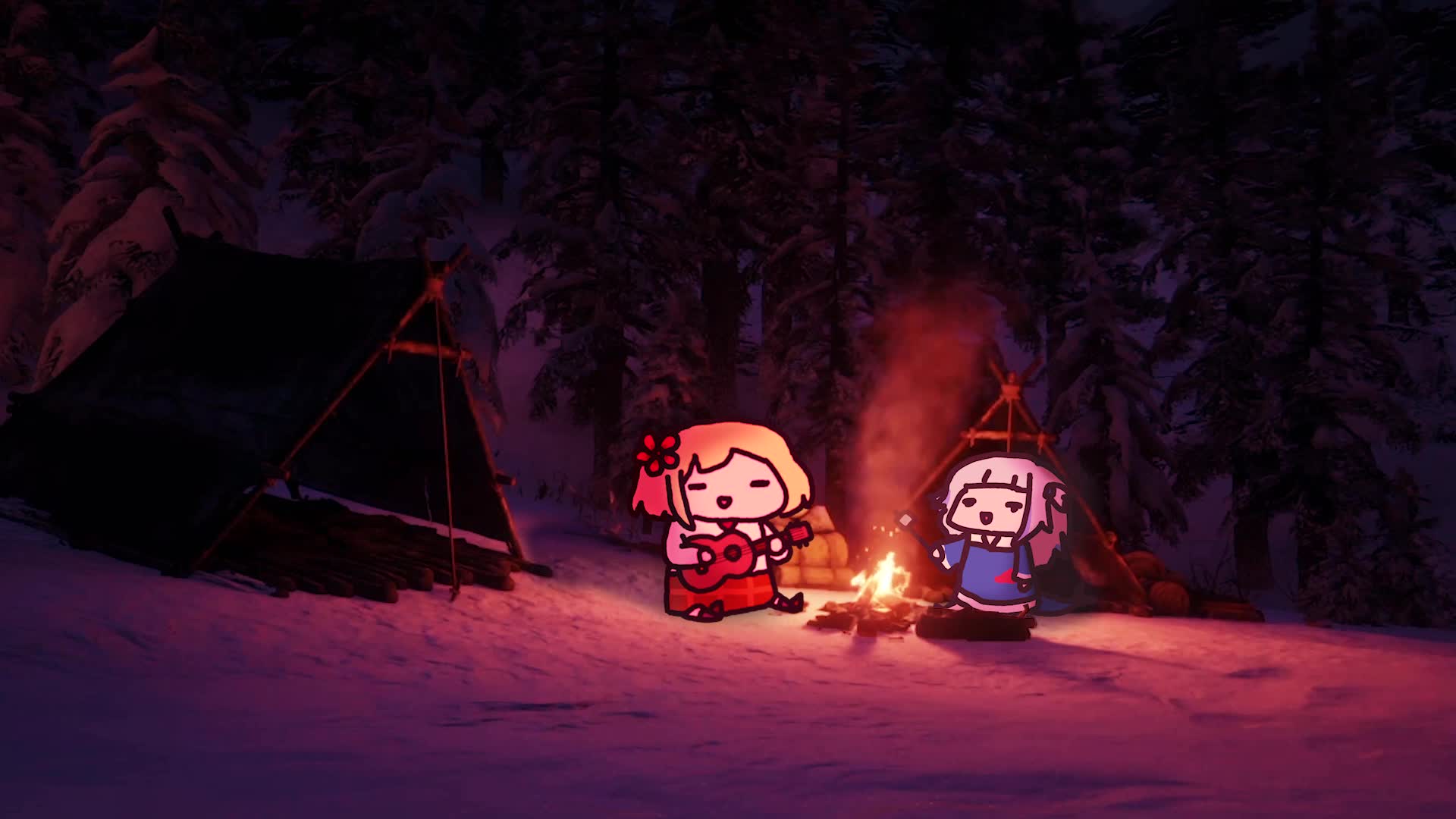 Gura Yuri Camp Lively Wallpaper
