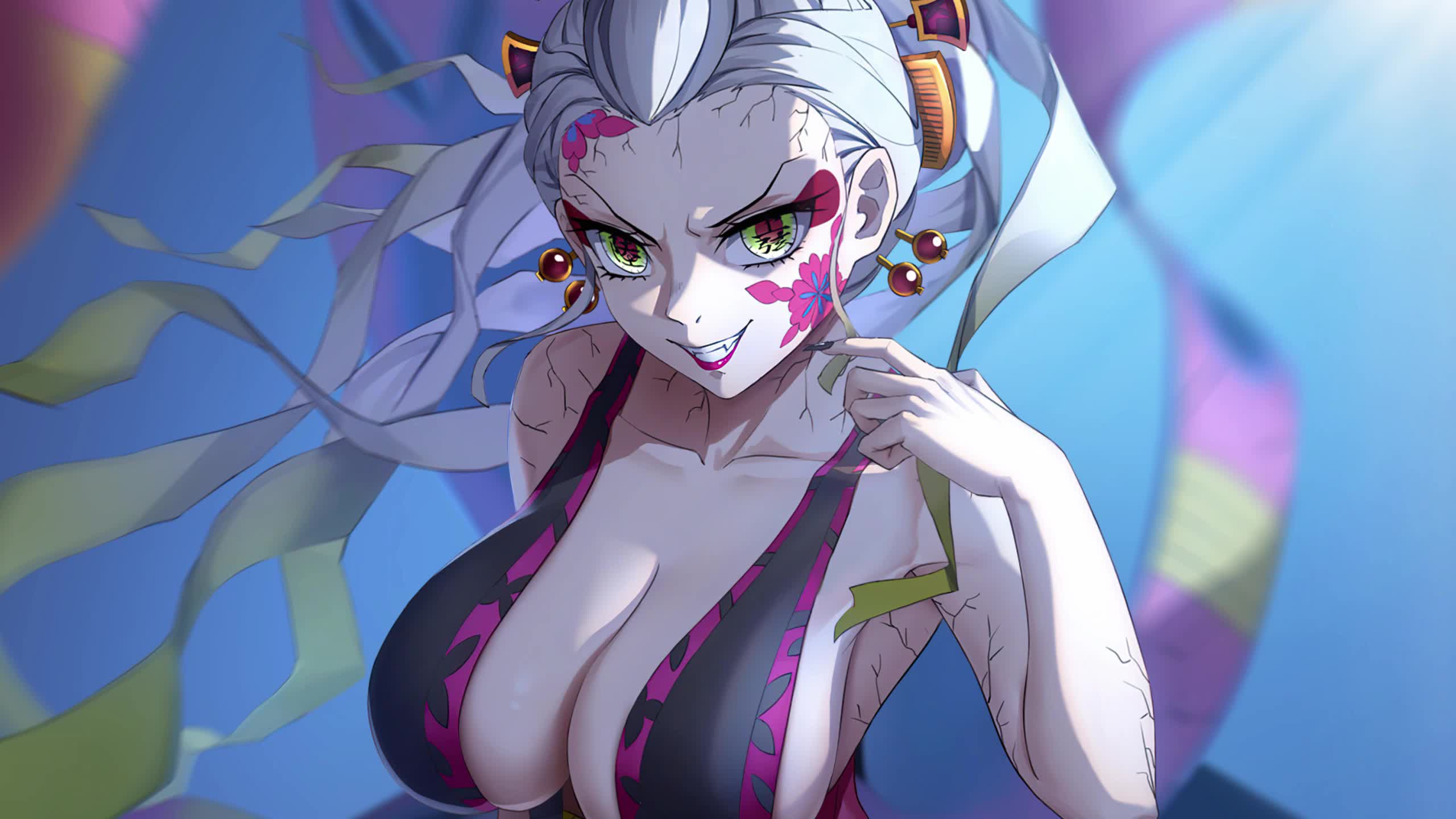 Demon Slayer Kimetsu no Yaiba Daki (堕姫) (だき) Cybust PC Animated Wallpaper