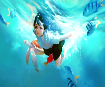 Anime Girl Water Live Wallpaper