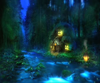 Live Cabin in The Forest Wallpaper