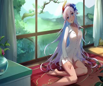 Anime Lily Aloe Whispers 4K Live Wallpaper