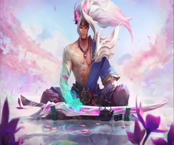 2K Yasuo Spirit Blossom Lol Game Live Wallpaper