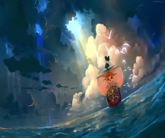 2K Straw Hat Pirate Ship One Piece Live Wallpaper