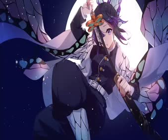 2K Shinobu Kocho Demon Slayer Anime Live Wallpaper