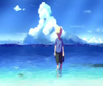 2K Naruto Kid On The Beach Scenery Live Wallpaper