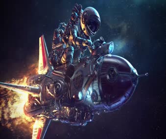 Retrofuturist Astronaut Live Wallpaper