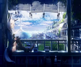 Fox Girl Reading Live Wallpaper