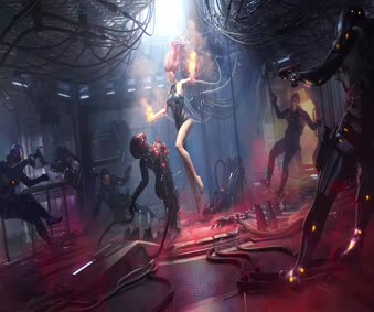 Fire Mage Cyberpunk Live Wallpaper
