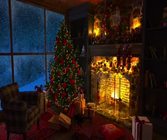 Christmas Cabin Live Wallpaper