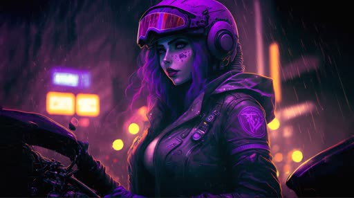Biker by Midjourney Lively Wallpaper