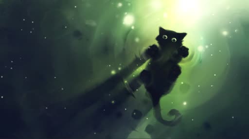 Water Cat Lively Wallpaper