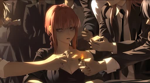 Chainsaw Man Makima Smoking Lively Wallpaper