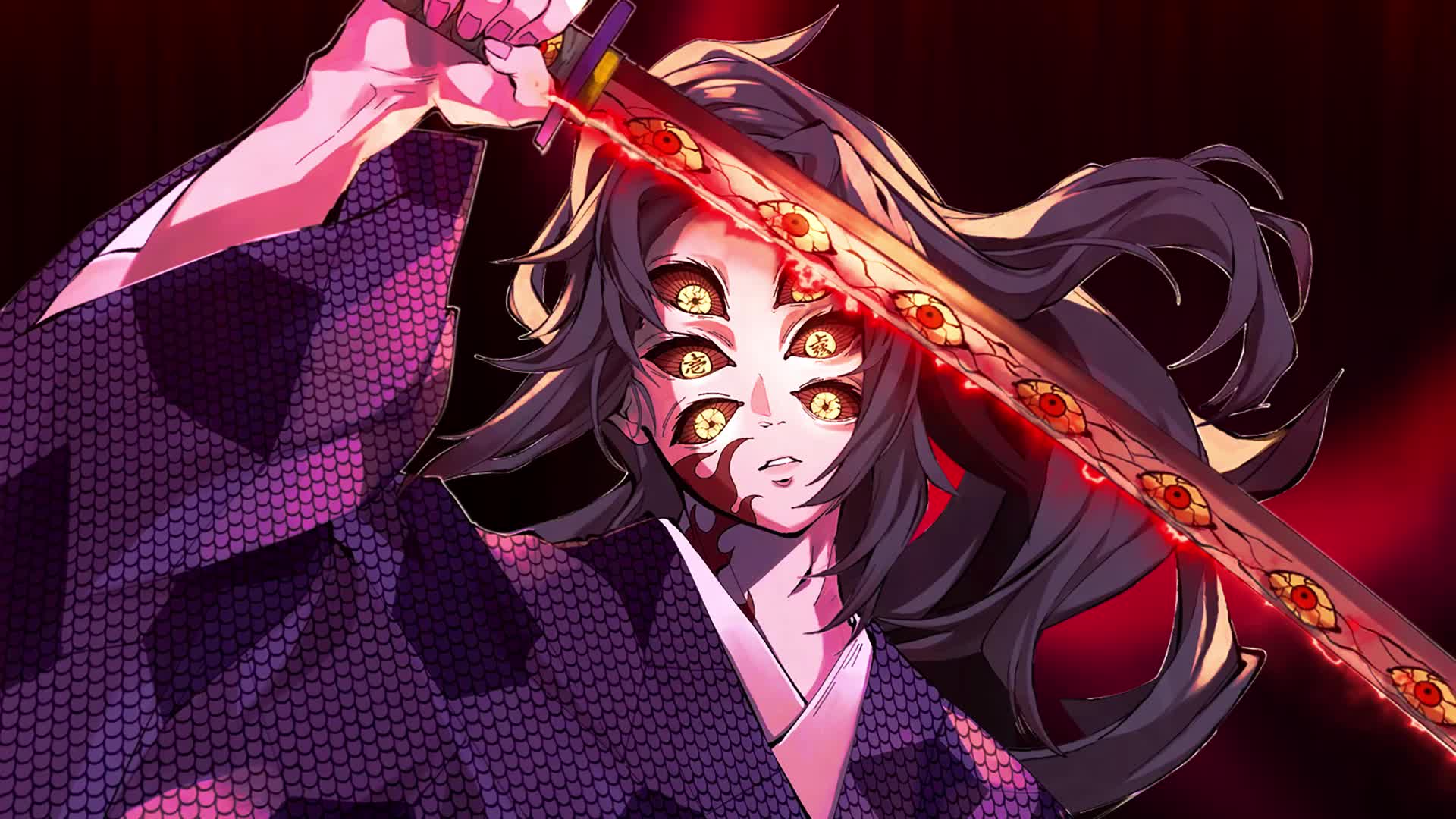 Kimetsu no Yaiba Kokushibo 黒死牟 black PC