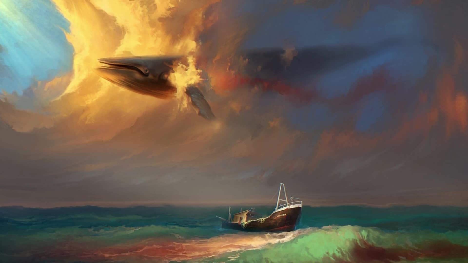 Fantasy Whale in The SKy Live Wallpaper