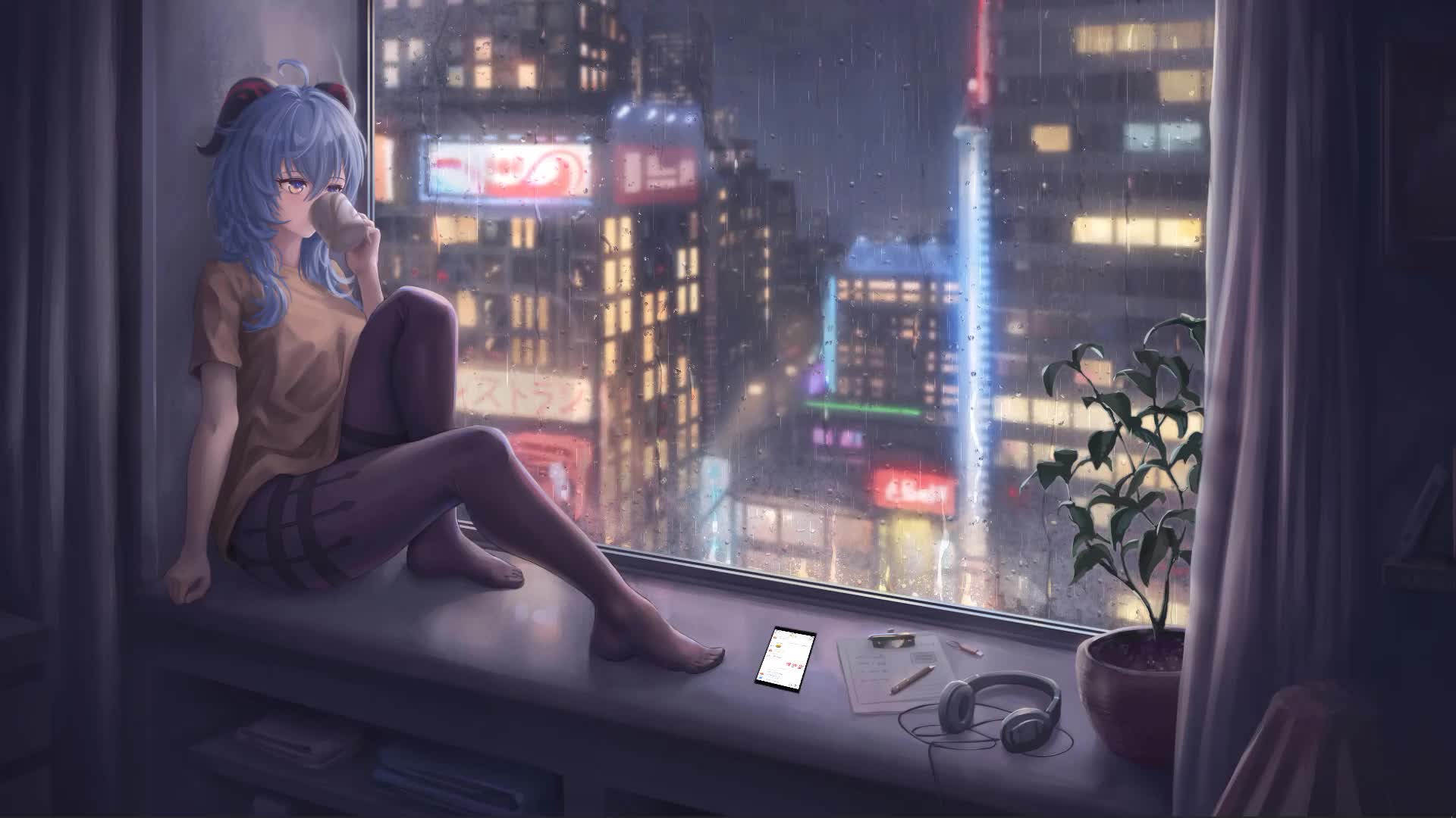 Chilling Ganyu Animation