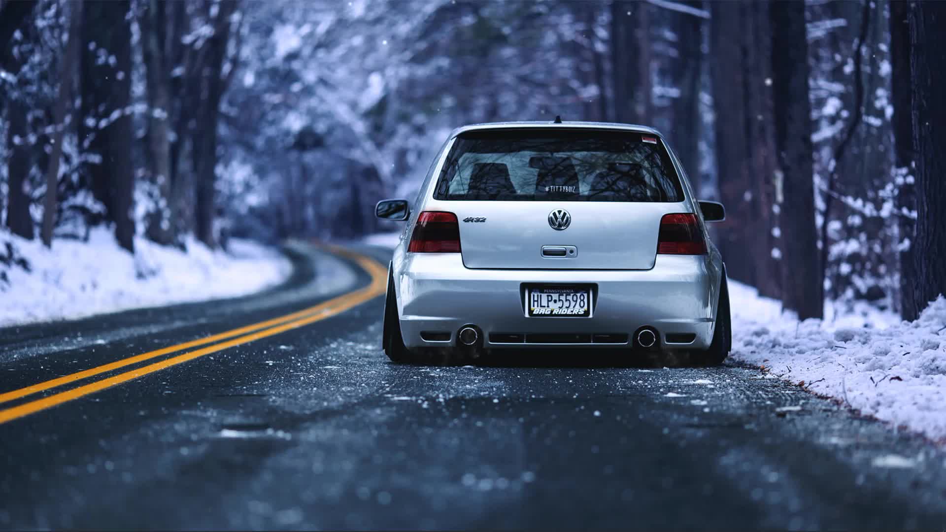 Golf Iv Car Winter Live Wallpaper