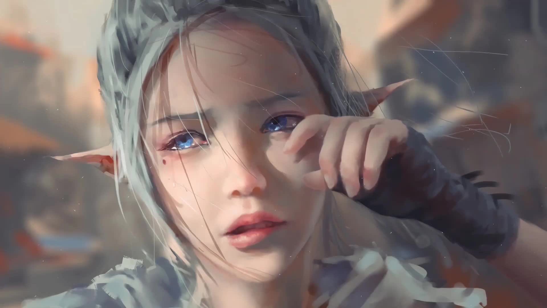 ✨Cute Crying Elf Girl Animation Live Wallpaper