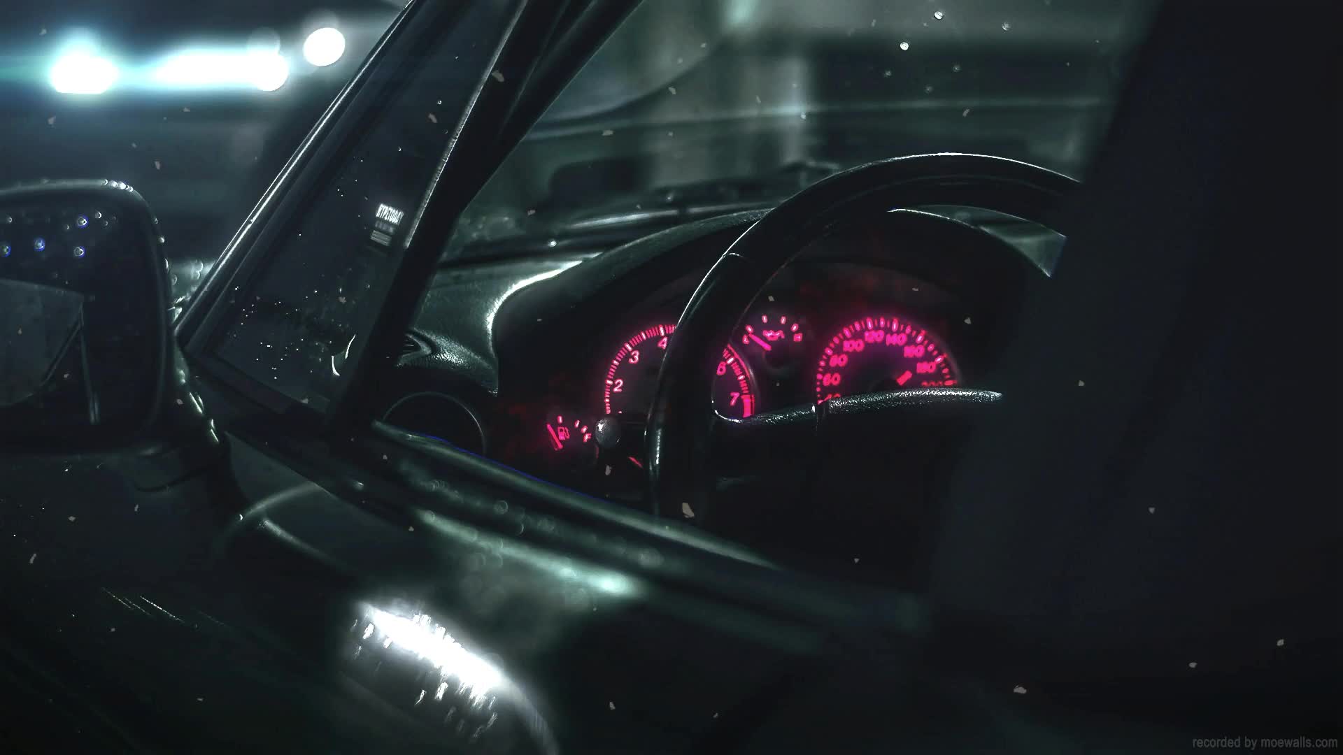 Mazda Mx5 Dashboard Neon Night Live Wallpaper