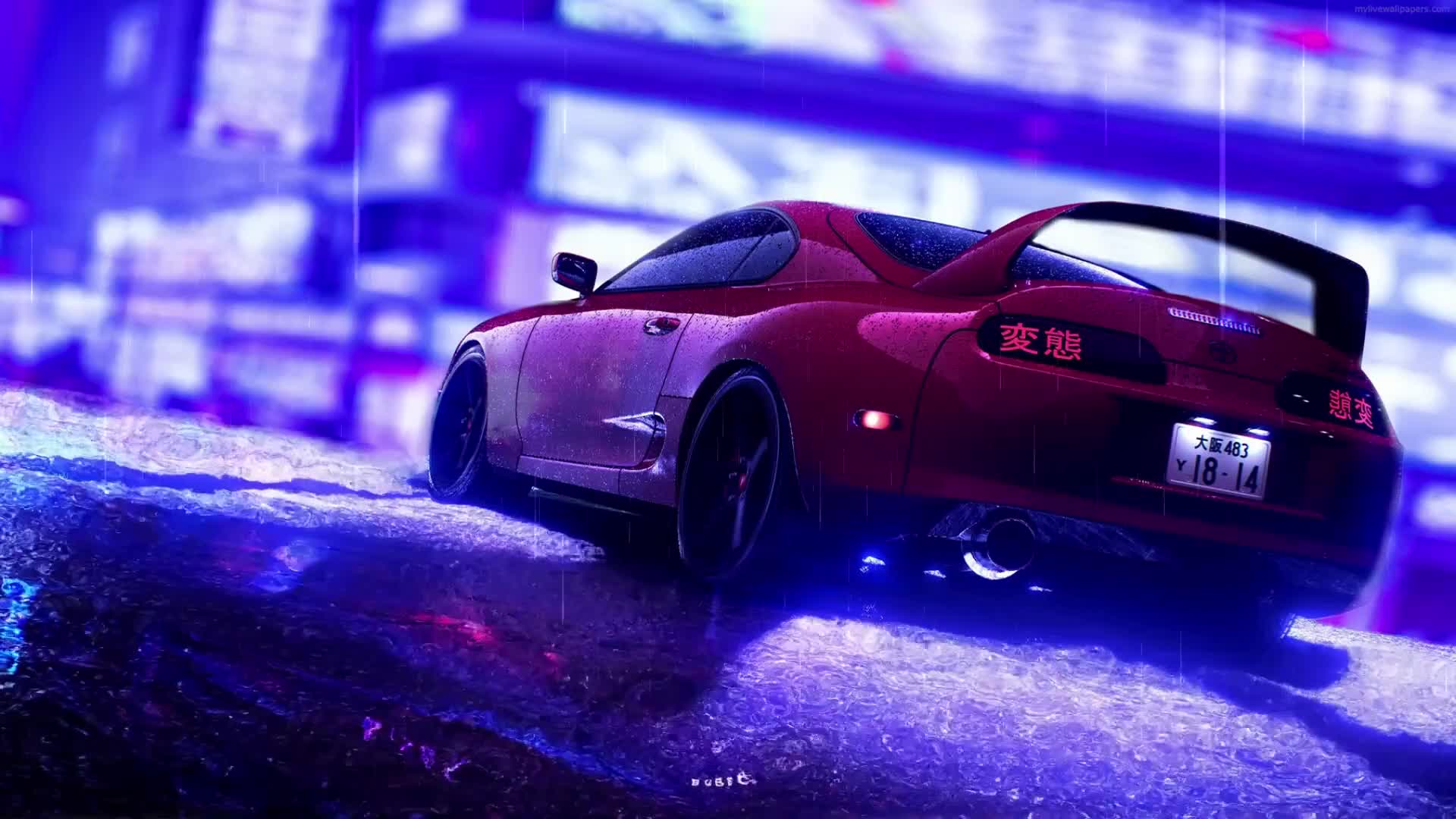 Blue Rain Toyota Supra
