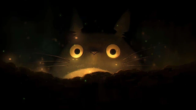 Totoro Glowing Eyes Night Live Wallpaper