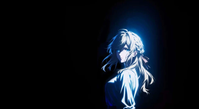 Violet Evergarden Blue Glow Live Wallpaper